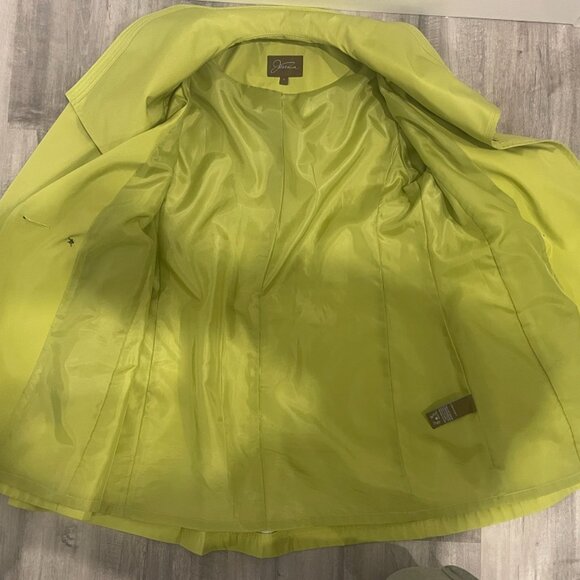 Jacket - Jessica Womens Green Spring Lightweight PeaCoat (Size 8) - Picture 4 of 6